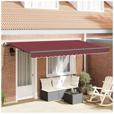 Tenda Retrattile Borgogna 350 x 200 cm Poliestere e Alluminio - Foto 2