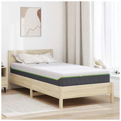 Materasso Bianco e Grigio 100 x 200 cm Molle Insacchettate - Foto 2