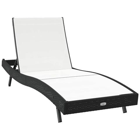 Lettino 1-persona Nero e Bianco 70 x 197 x 82 cm - Foto 1