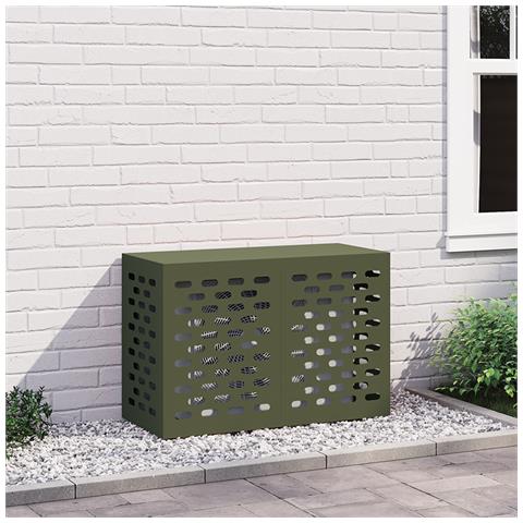 Copertura per Condizionatore d'Aria - Verde Oliva, 90x40x60 cm, Acciaio - Foto 2