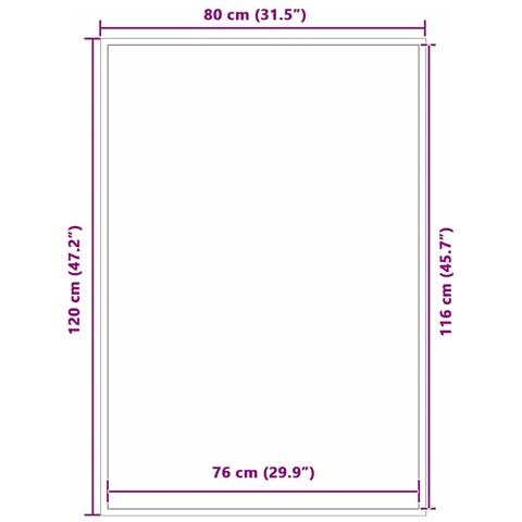 Tappetino Striped Nero e Grigio 80 x 120 cm Polipropilene, PVC - Foto 5
