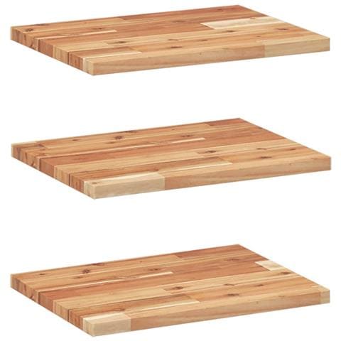 Mensole da Parete 3 pz 60x30x2 cm Legno Acacia Rifinito a Olio - Foto 1