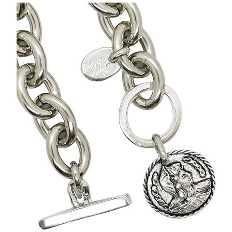 Bracciale A Catena In Argento Con Moneta Antica Camp - Foto 2