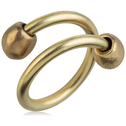 Anello A Doppia Sfera Placcato Oro - Foto 1