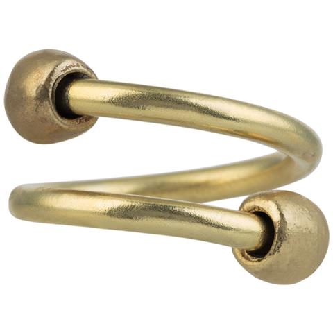 Anello A Doppia Sfera Placcato Oro - Foto 2