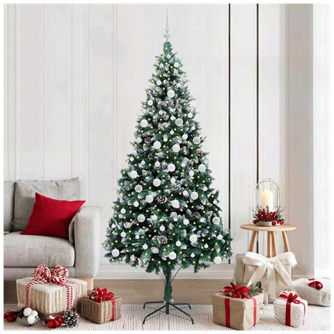 Albero di Natale artificiale con 300 LED Verde 210 cm - Foto 2