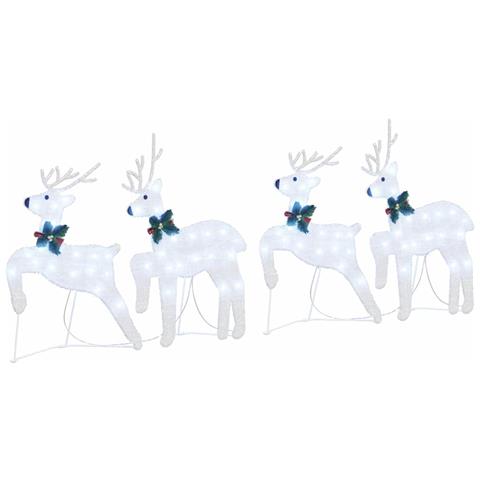 Renne LED 4 pcs Argento Tessuto - Foto 1