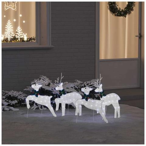 Renne LED 4 pcs Argento Tessuto - Foto 2