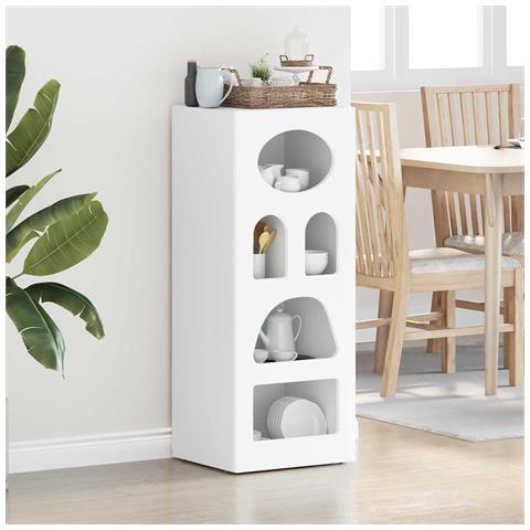 Credenza Bianco 40 x 35 x 100,5 cm Legno multistrato - Foto 2