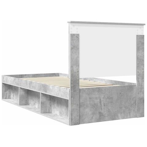 Struttura del letto Calcestruzzo 90 x 200 cm Pino massello - Foto 9