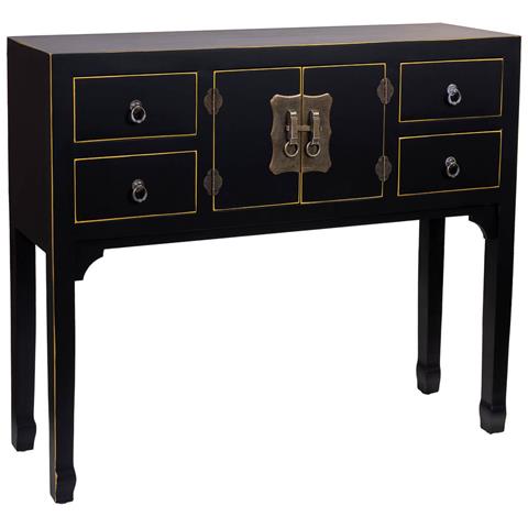 Mobile Da Ingresso In Legno Con 4 Cassetti E 2 Porte 95x26x78 - Foto 1