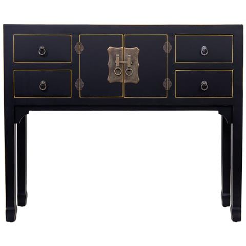 Mobile Da Ingresso In Legno Con 4 Cassetti E 2 Porte 95x26x78 - Foto 2