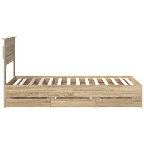 Struttura del letto con cassetto Rovere Sonoma 100 x 200 cm - Foto 9