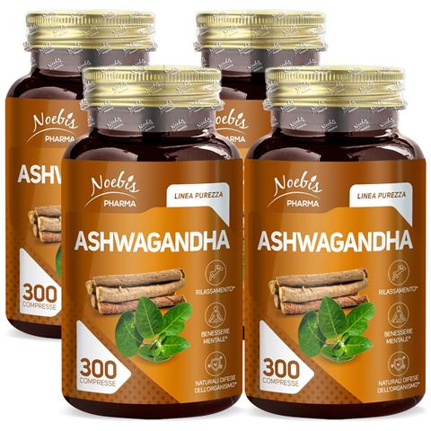 Ashwagandha 300 Compresse - Estratto di Radice - Tono, Energia ed Equilibrio Quotidiano (Confezione quadrupla) - Foto 1