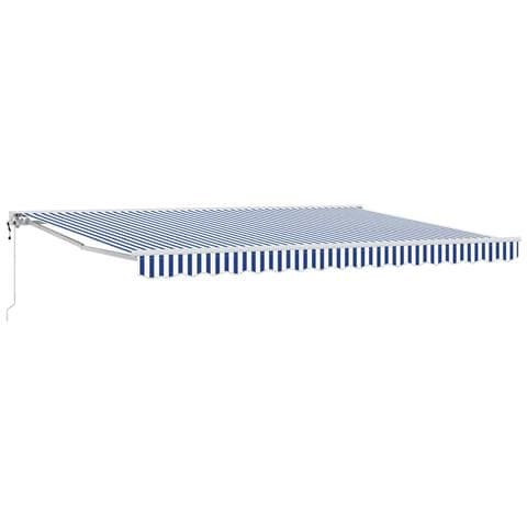 Tettuccio Elettrico Retrattile Blu e Bianco 4 × 3 m - Foto 1