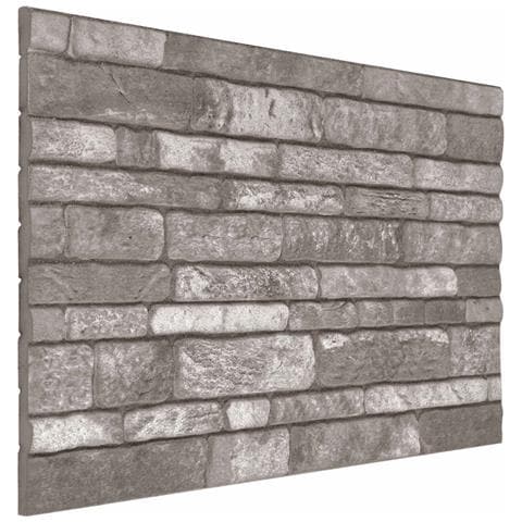 Pannelli da parete 10 pcs Grigio Scuro 100 x 50 cm Schiuma EPS - Foto 1
