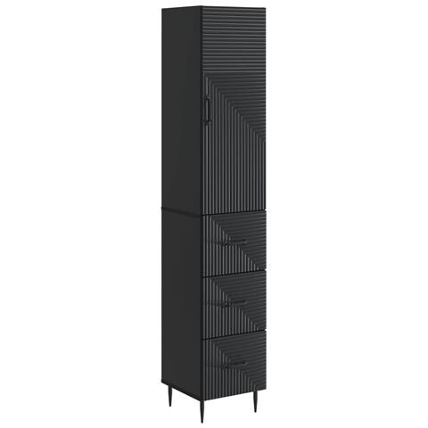 Set di armadi 2 pcs Nero 33 x 34,5 x 90 cm Legno ingegnerizzato - Foto 1