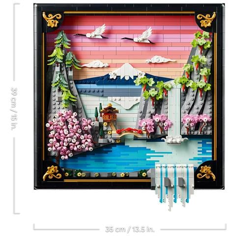 ART 31218 Paesaggio Giapponese con Ciliegi Fioriti, Kit Modellismo Fai da Te Adulti, Decorazione da Parete, Idea Regalo - Foto 2