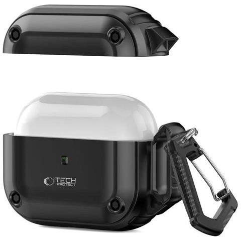 Custodia Con Moschettone Per Apple Airpods Pro 1 / 2“ - Nera - Foto 2