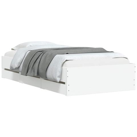 Telaio del letto con storage Bianco Legno ingegnerizzato - Foto 1
