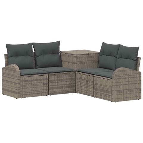 Set di divani 5 pz Grigio e Grigio Scuro - Foto 1