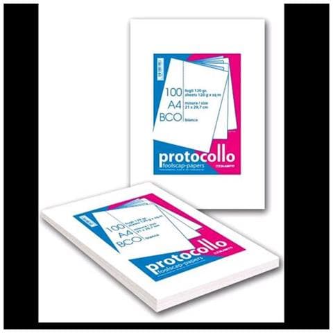 Cf100 Fogli Protocollo 120gr Bianco - Foto 1