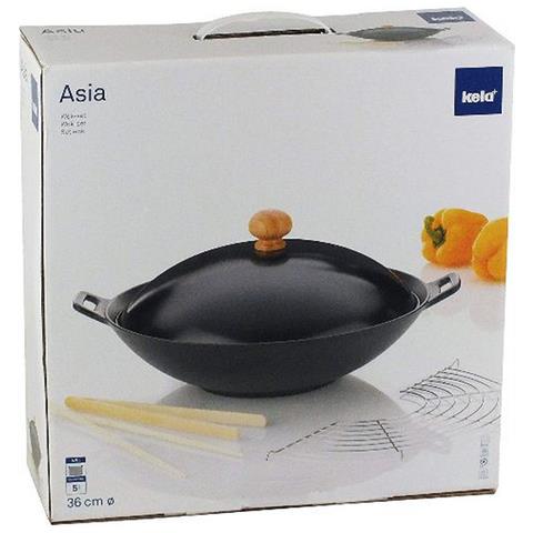 Wok In Ghisa Da 36 Cm Con Coperchio - 77943 - Foto 2