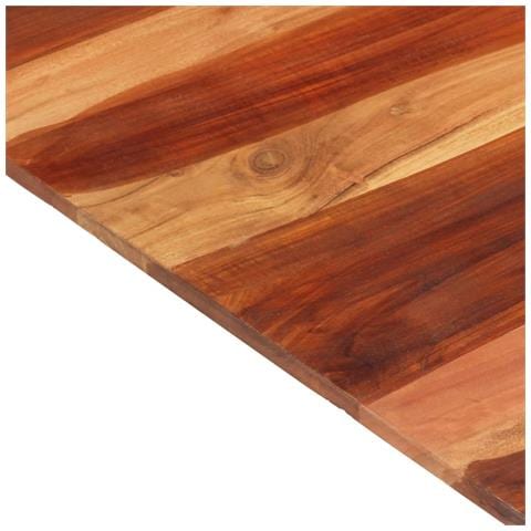 Piano Tavolo in Legno Massello di Acacia 15-16 mm 70x70 cm - Foto 2