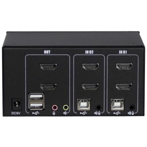 As-22ha Hdmi Switch Per Keyboard-video-mouse (kvm) Nero - Foto 2