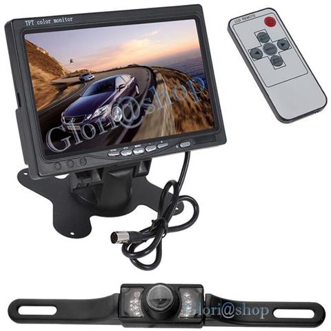 Kit Retromarcia Monitor 7" Pollici +. Telecamera 7 Led Infrarossi Per Auto - Foto 1