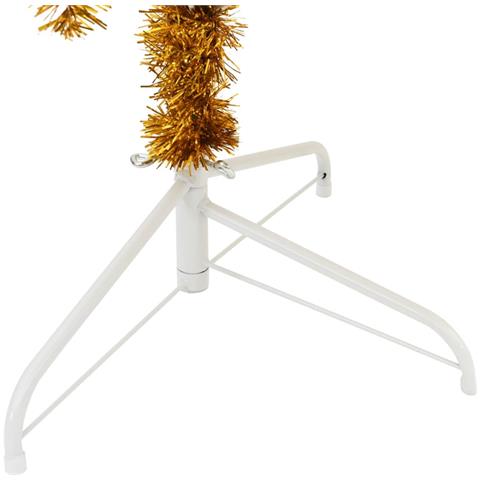 Albero di Natale Artificiale a Metà con Supporto Oro 240 cm PET - Foto 2