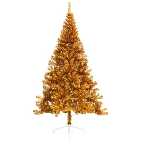 Albero di Natale Artificiale a Metà con Supporto Oro 240 cm PET - Foto 8