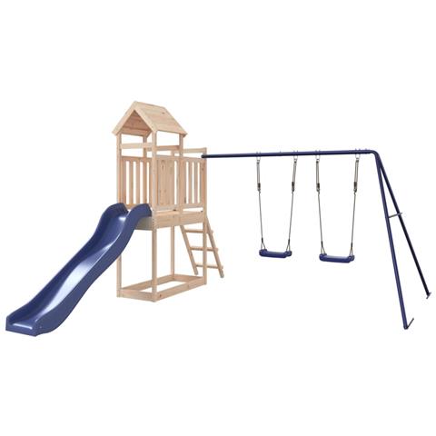 Set da Gioco da Esterno in Legno Massello di Pino - Foto 1