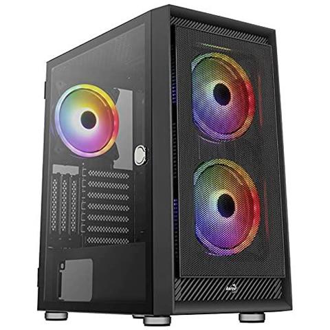 Case Aerocool PGS Midi Tower micro ATX, ATX, Mini ITX 2 Porte USB 3.2 Colore Nero (Finestrato) - Foto 1