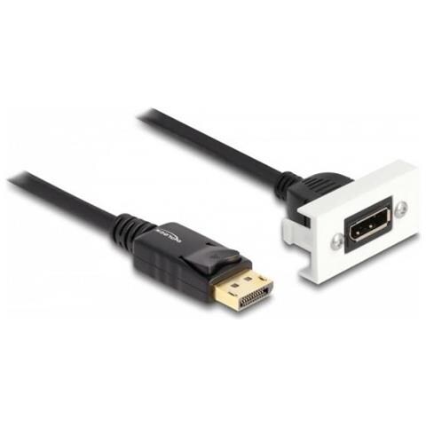 Delock Easy 45 1 M Displayport Nero, Bianco - Foto 1