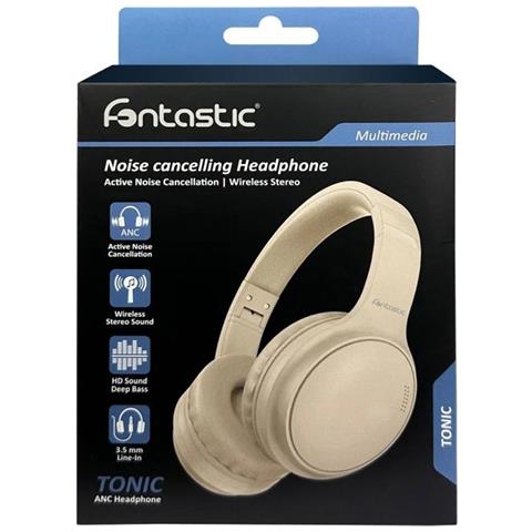 Cuffie Stereo Wireless Pieghevole Con Microfono Tonic Beige - Foto 3