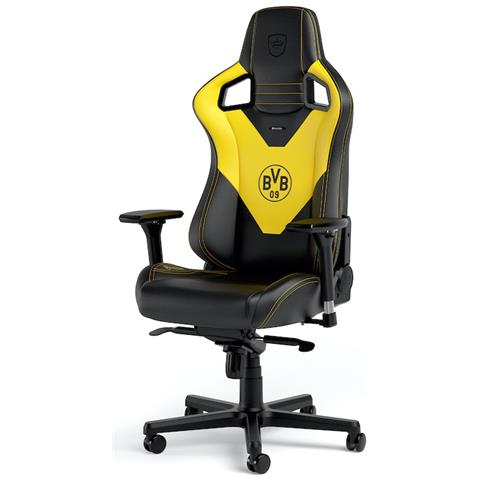 EPIC BVB Sedia da gaming per PC Seduta imbottita Nero, Giallo - Foto 1