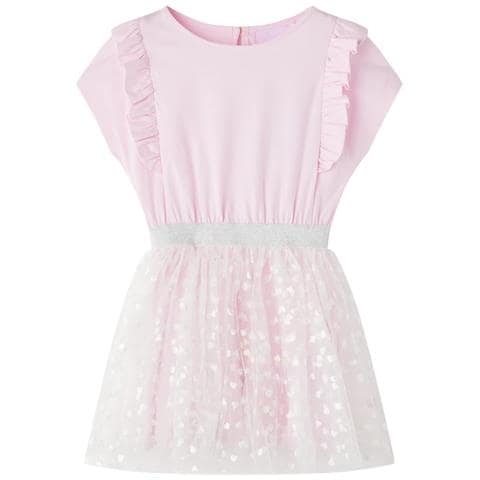 Abito Da Bambina Con Volant Rosa Chiaro 128 - Foto 1