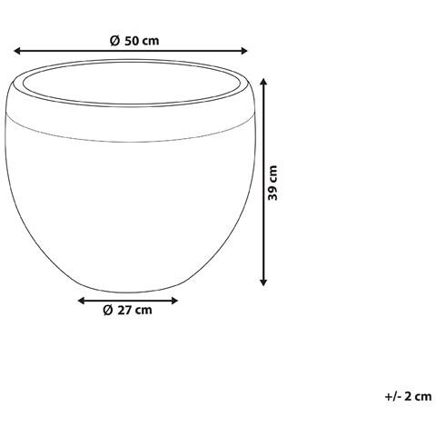 Vaso Pietra Nero 50 X 50 X 39 Cm Zakros - Foto 2