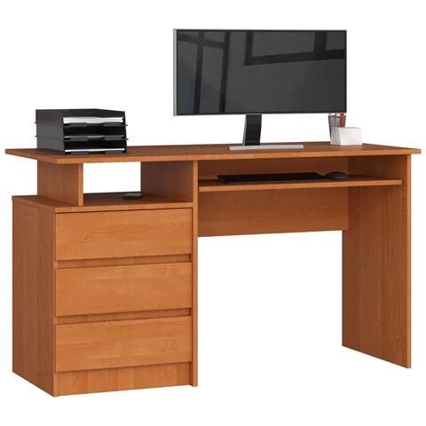 Scrivania CLP, 3 cassetti, 135x60x77 cm, Colore Ontano - Foto 1