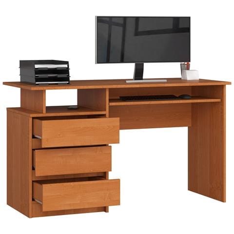 Scrivania CLP, 3 cassetti, 135x60x77 cm, Colore Ontano - Foto 2