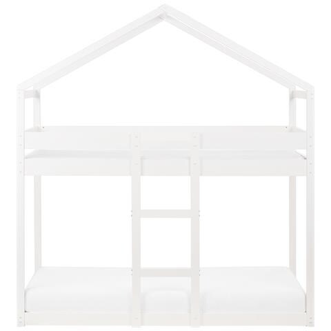 Letto A Castello Legno Bianco 90 X 200 Cm Labatut - Foto 2