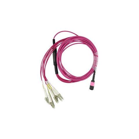Sfp6141fu7.5mkb Cavo A Fibre Ottiche 7,5 M Mtp /upc 4x Lc /upc Om4 Rosa - Foto 1
