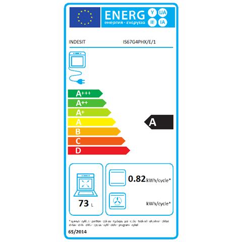 Cucina Elettrica IS67G4PHX /E / 1 4 Fuochi a Gas Forno Elettrico Capacita 73L Classe A Dimensioni 60 x 60 cm Colore Bianco - Foto 2