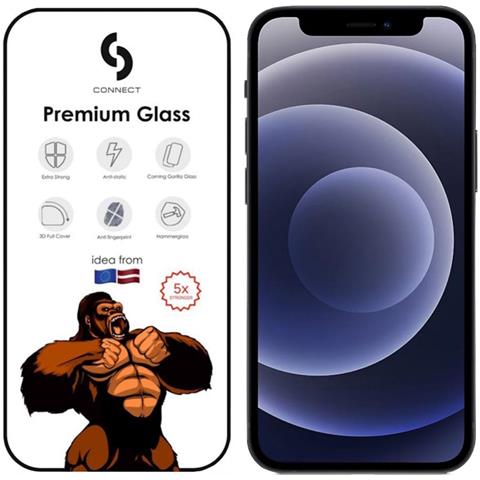 Corning Gorilla Ultra Strong 3d Glass For Apple Iphone 12 / 12 Pro Black - Foto 1