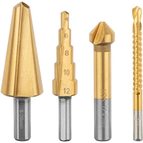 Punte A Gradini, Fresa Alesatrice, Svasatore, Set Da 4 - Foto 1