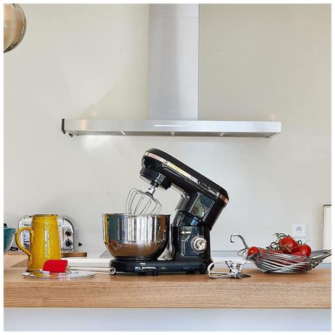 Robot Pasticceria Multifunzione Bat-1519 Gold Capacita 5,5 L Potenza 1500 W Colore Nero Rosa - Foto 2