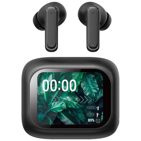 Auricolari Tws Lcd Bluetooth 5.4 Cancellazione Rumore Anc Seoul, Nero - Foto 1