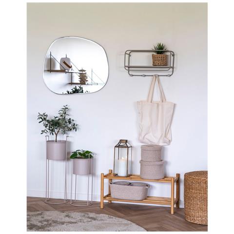 Lanterna Mysore - Ottone - Vetro - 13,5x13,5x35 Cm - Foto 5