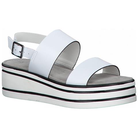 White Casual Wedges Sandali Pelle Scarpe Donna Bianco Eu 38, 28330 100 - Foto 2